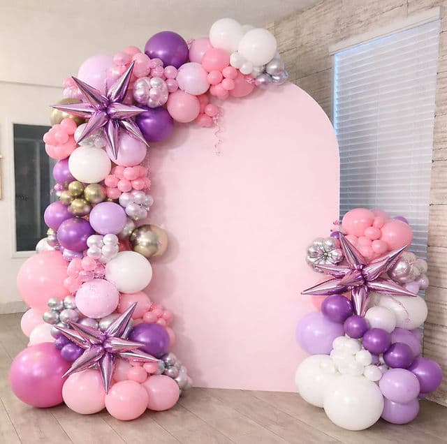 Birthday party balloon decorations